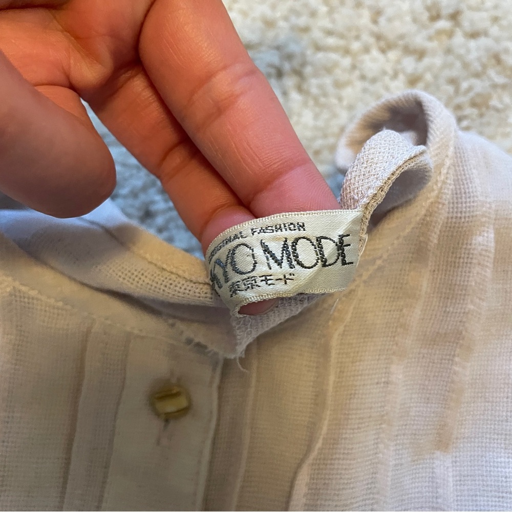 Vintage Pattern Beige Patterned Dress - image 5